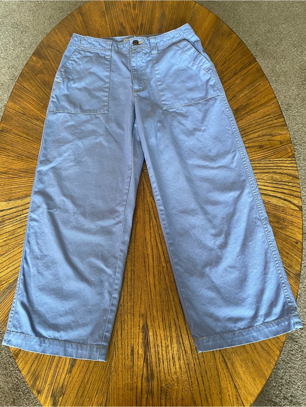 Royal Robbins 100% Cotton Powder Blue Casual Wide-leg Capri Pants 26W 23L